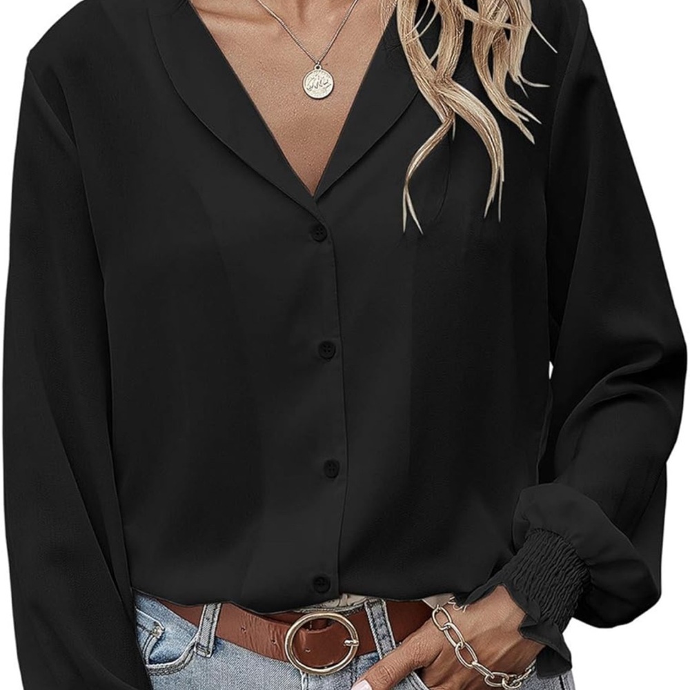 Elegant Black Women's Blouse